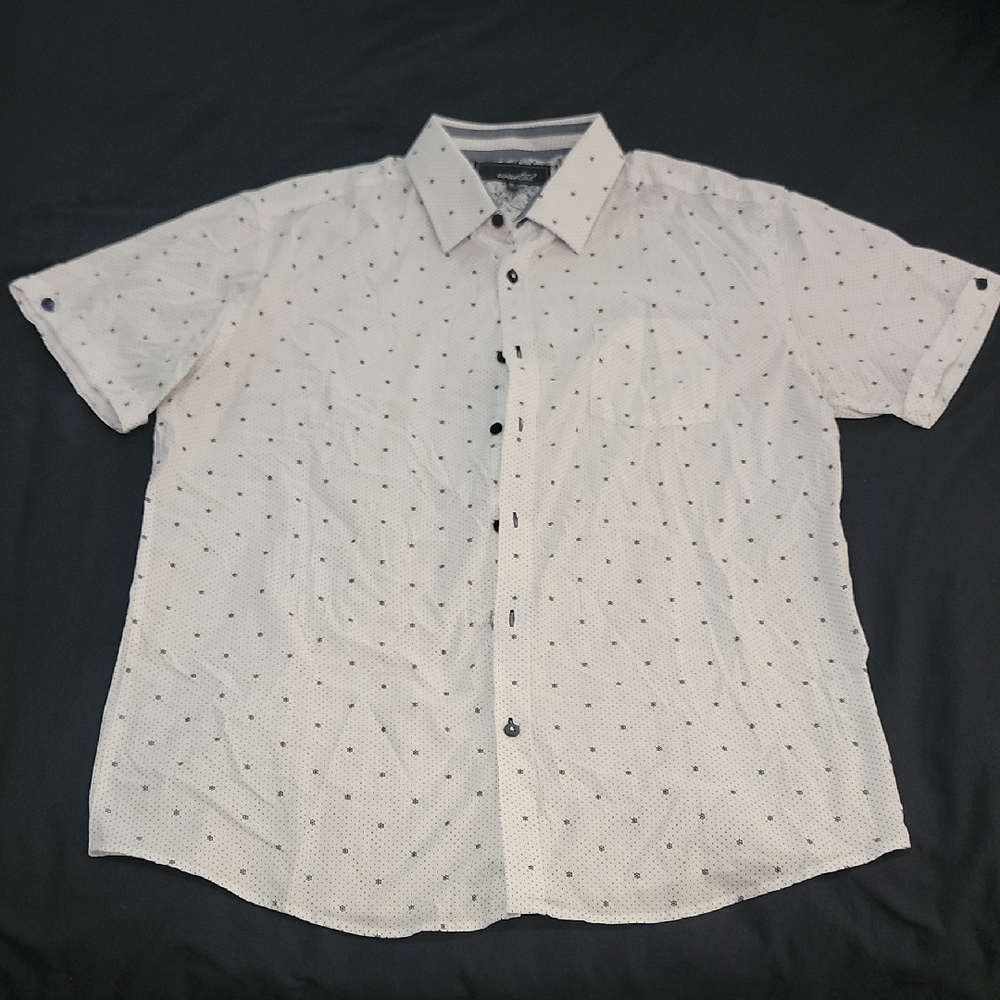 Men's White Polka Dot Shirt